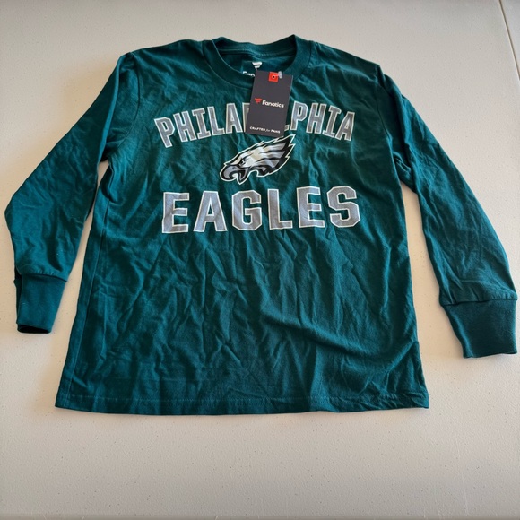 Kids Youth Philadelphia Eagles Long Sleeve Tee Size Small - Picture 1 of 5